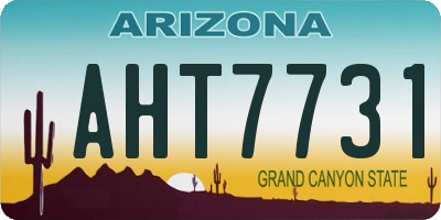 AZ license plate AHT7731