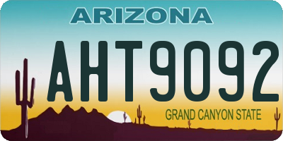 AZ license plate AHT9092