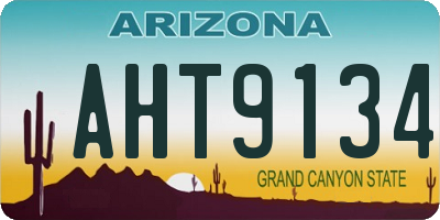 AZ license plate AHT9134