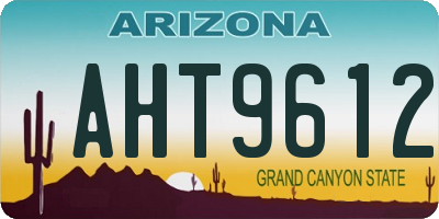 AZ license plate AHT9612