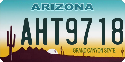 AZ license plate AHT9718