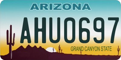 AZ license plate AHU0697