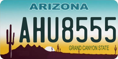 AZ license plate AHU8555