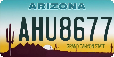 AZ license plate AHU8677