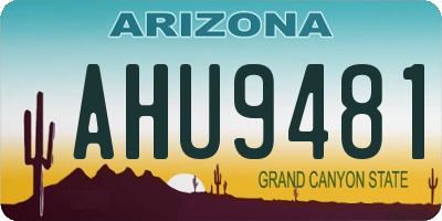 AZ license plate AHU9481