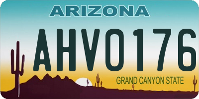 AZ license plate AHV0176