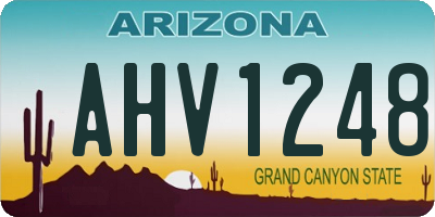 AZ license plate AHV1248