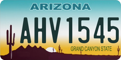 AZ license plate AHV1545