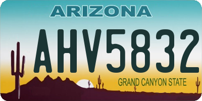 AZ license plate AHV5832