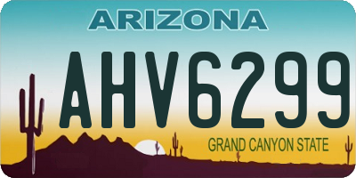 AZ license plate AHV6299