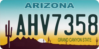 AZ license plate AHV7358