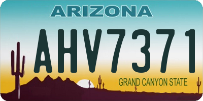AZ license plate AHV7371