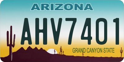 AZ license plate AHV7401