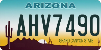 AZ license plate AHV7490