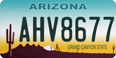 AZ license plate AHV8677