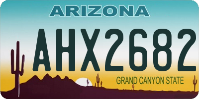 AZ license plate AHX2682