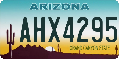 AZ license plate AHX4295