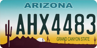 AZ license plate AHX4483