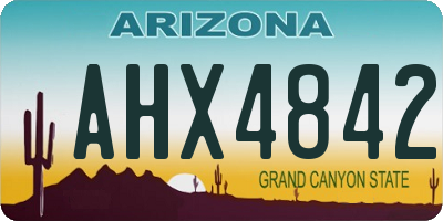 AZ license plate AHX4842