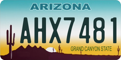 AZ license plate AHX7481