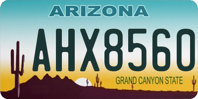 AZ license plate AHX8560