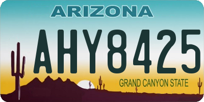 AZ license plate AHY8425