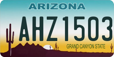 AZ license plate AHZ1503