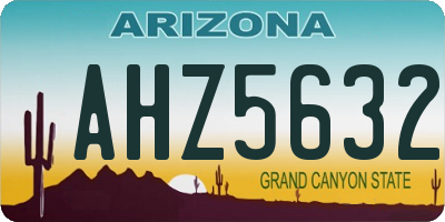 AZ license plate AHZ5632