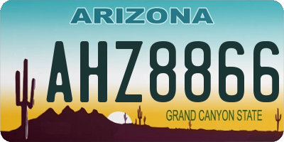 AZ license plate AHZ8866