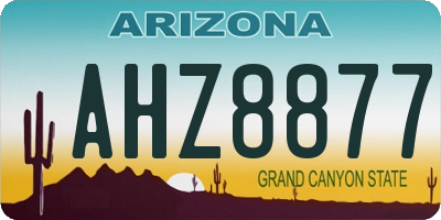 AZ license plate AHZ8877