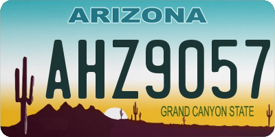 AZ license plate AHZ9057