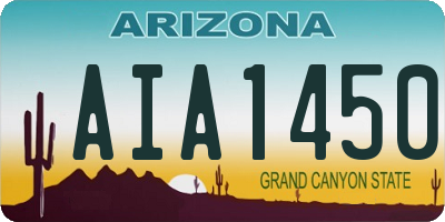 AZ license plate AIA1450