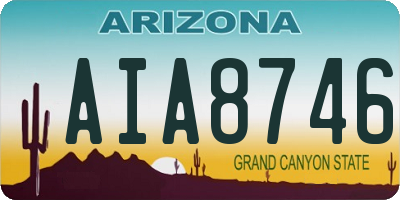 AZ license plate AIA8746