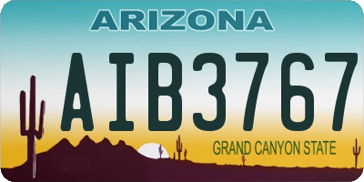 AZ license plate AIB3767