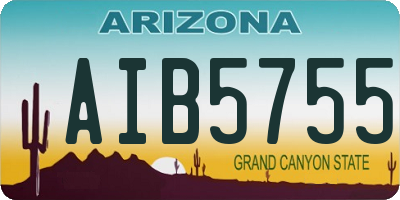 AZ license plate AIB5755