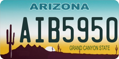 AZ license plate AIB5950