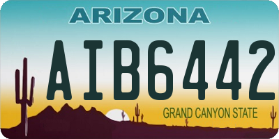 AZ license plate AIB6442