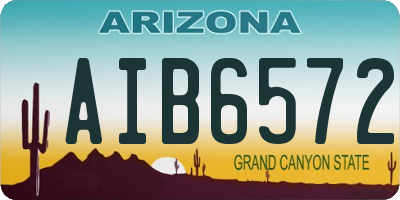 AZ license plate AIB6572