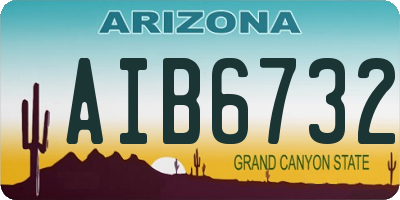 AZ license plate AIB6732