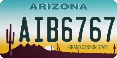 AZ license plate AIB6767