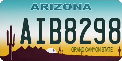 AZ license plate AIB8298