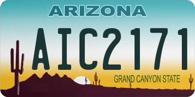AZ license plate AIC2171