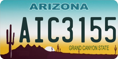 AZ license plate AIC3155