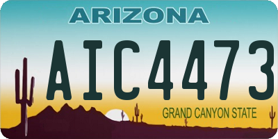 AZ license plate AIC4473