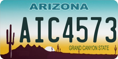 AZ license plate AIC4573