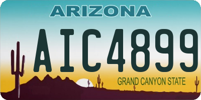 AZ license plate AIC4899