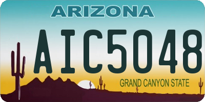AZ license plate AIC5048
