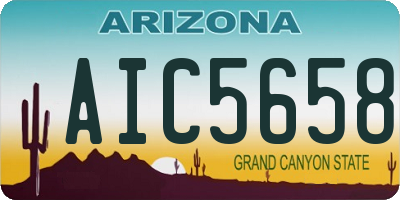 AZ license plate AIC5658