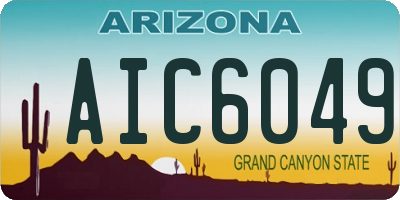 AZ license plate AIC6049