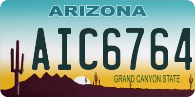 AZ license plate AIC6764